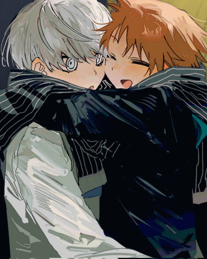 narukami yu and hanamura yousuke (persona and 1 more) drawn by goguma_wagamja