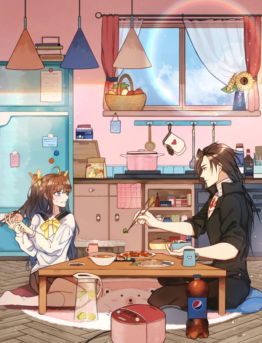 female master and lianhua blood duck (the tale of food and 1 more) drawn by kocona