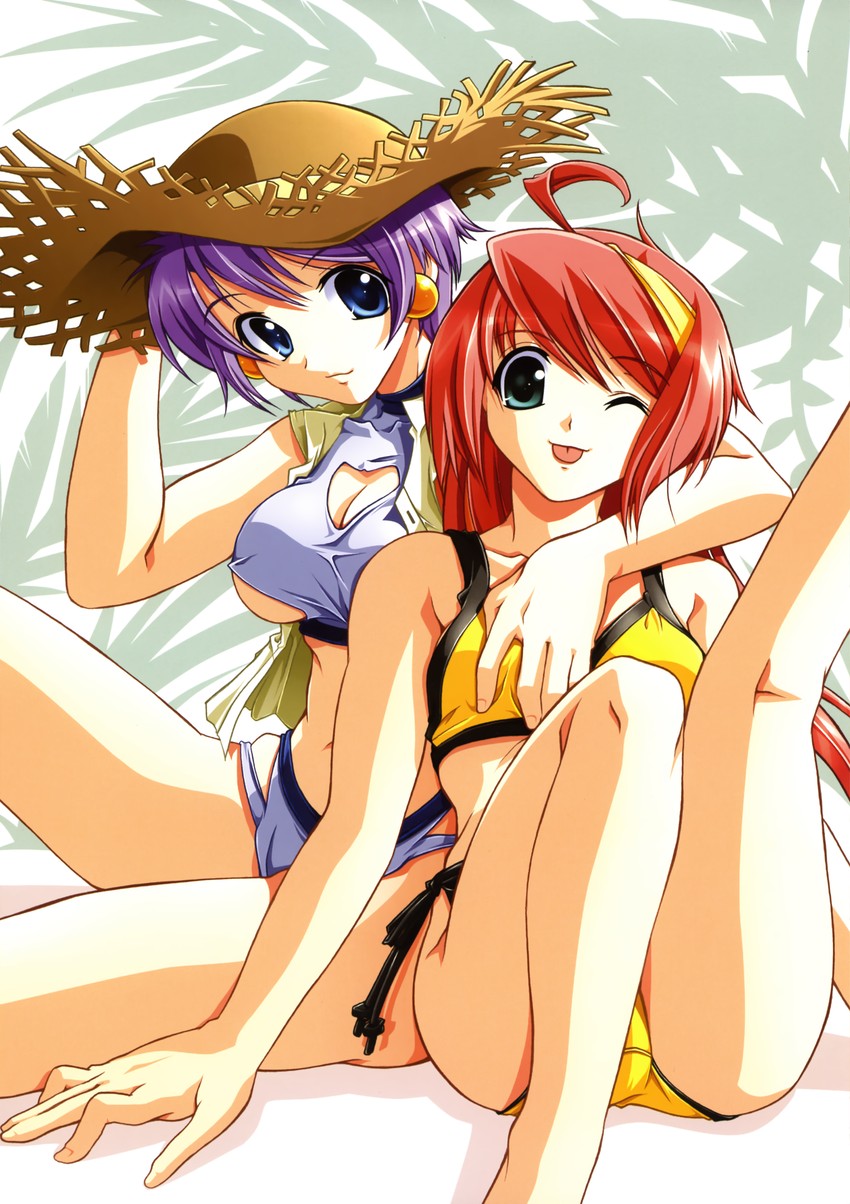 marihara chiho and marihara azumi (niji no kanata ni) drawn by tsurugi_hagane
