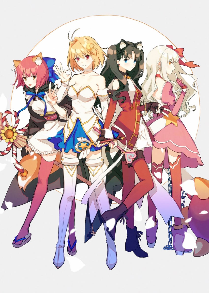 tohsaka rin, arcueid brunestud, kohaku, caren hortensia, magical ruby, and 4 more (fate and 5 more) drawn by matsuoka_(mtok_0)