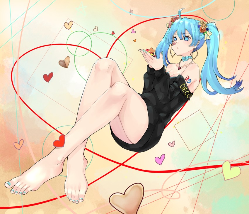 hatsune miku (vocaloid and 1 more) drawn by eiji_(eiji)