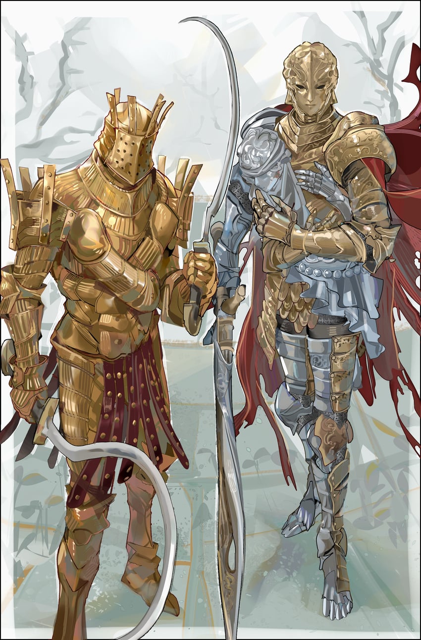 knight lautrec of carim and d hunter of the dead (elden ring and 3 more) drawn by nslacka