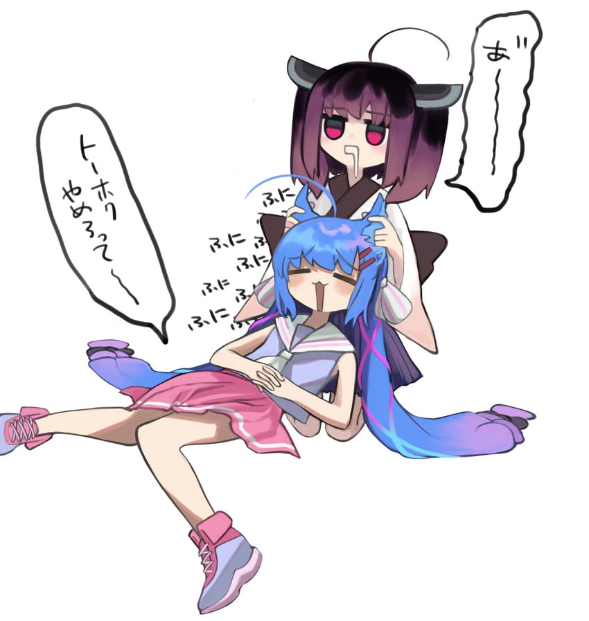 touhoku kiritan and otomachi una (voiceroid and 1 more) drawn by hakumai_(vnbnvnn)