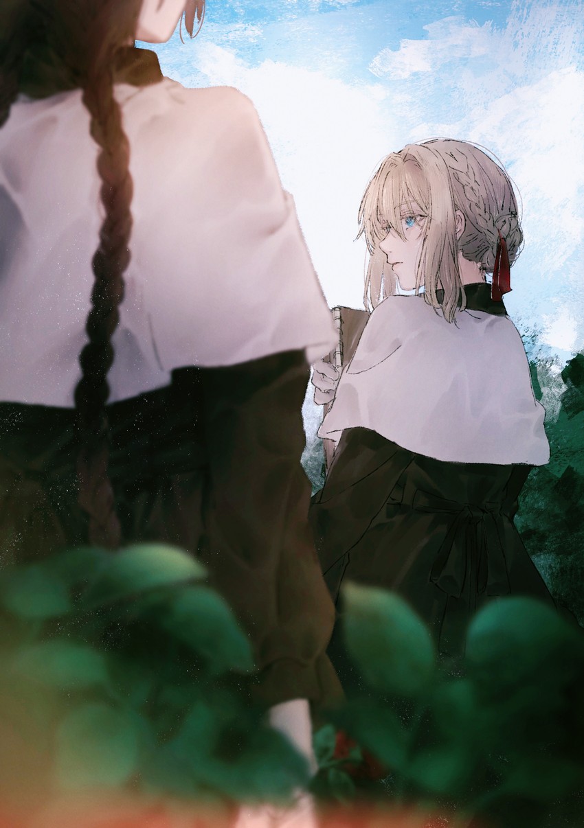 violet evergarden and amy bartlett (violet evergarden) drawn by machihazure