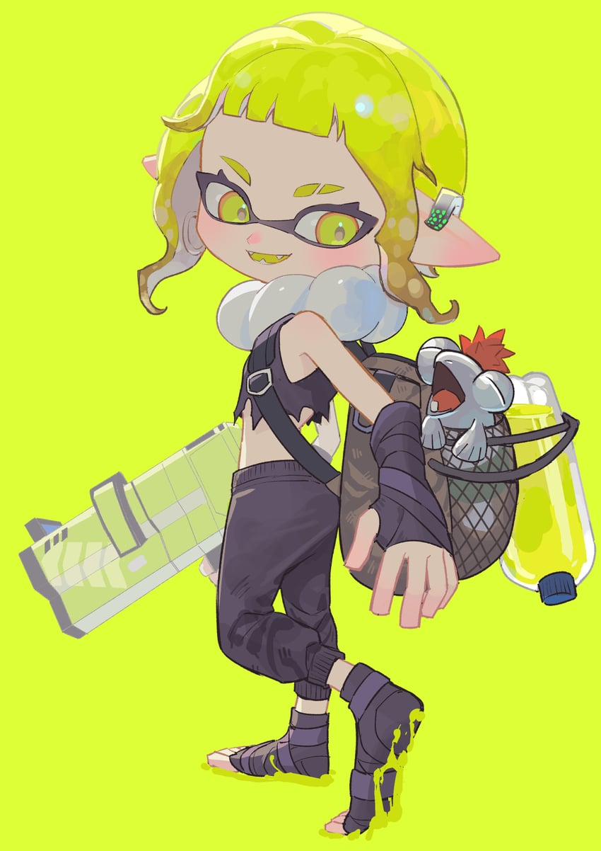 smallfry and agent 3 (splatoon and 1 more) drawn by ichigogari_pi