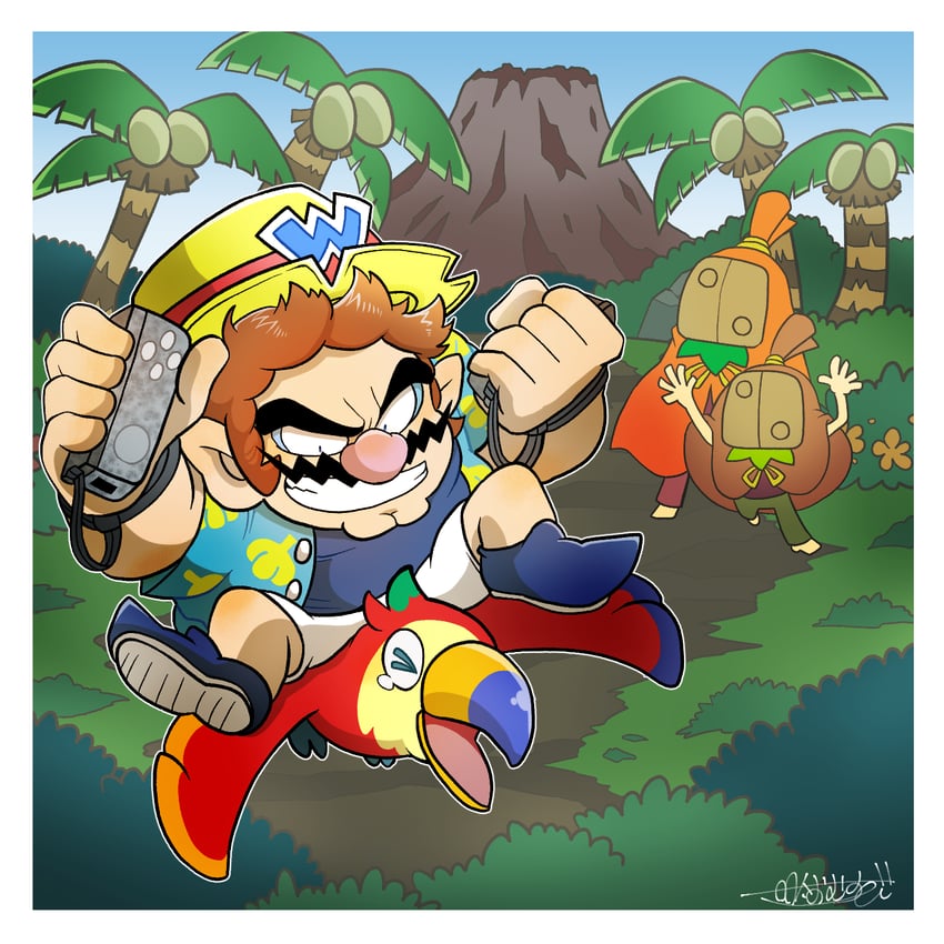 wario (warioware and 1 more) drawn by omu_(sinsindan)