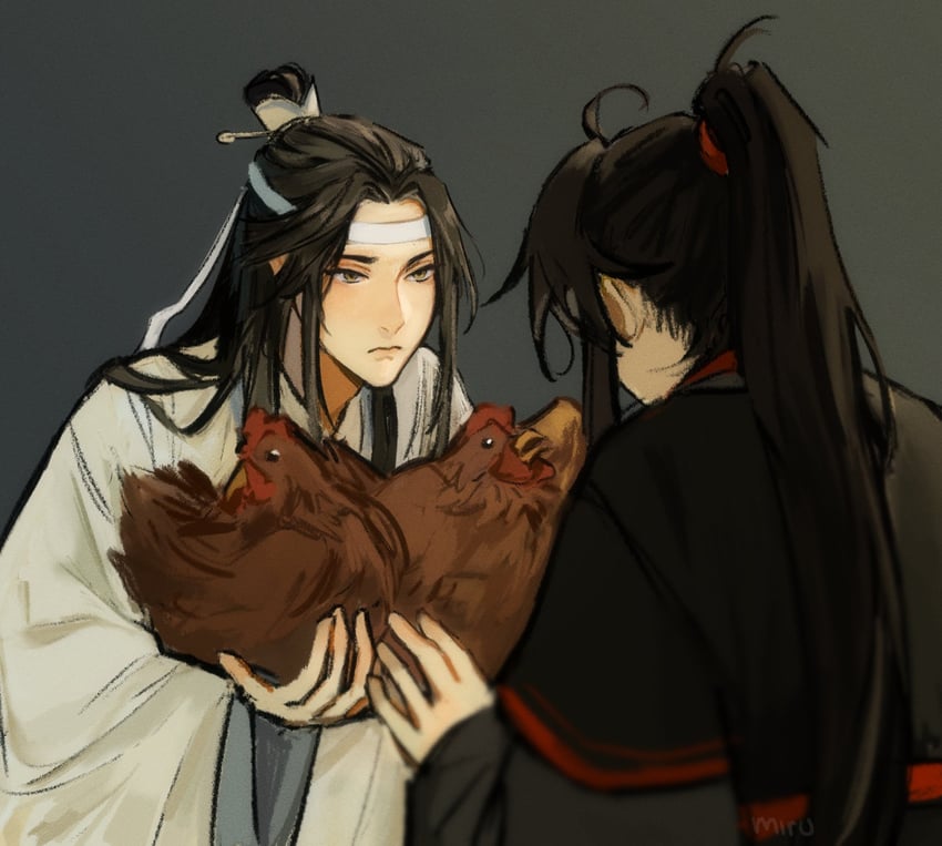 wei wuxian and lan wangji (modao zushi) drawn by miru_(mirusaurus)