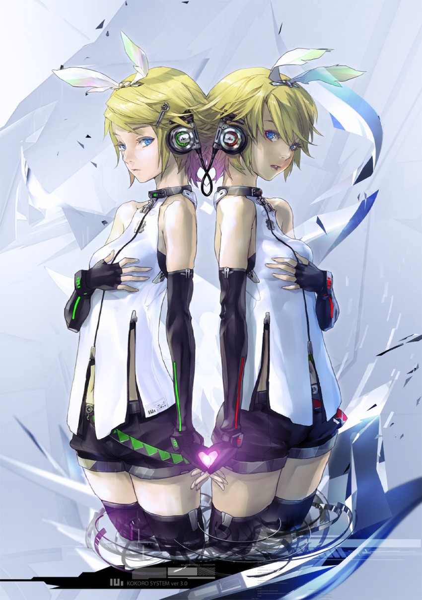kagamine rin (vocaloid and 1 more) drawn by redjuice