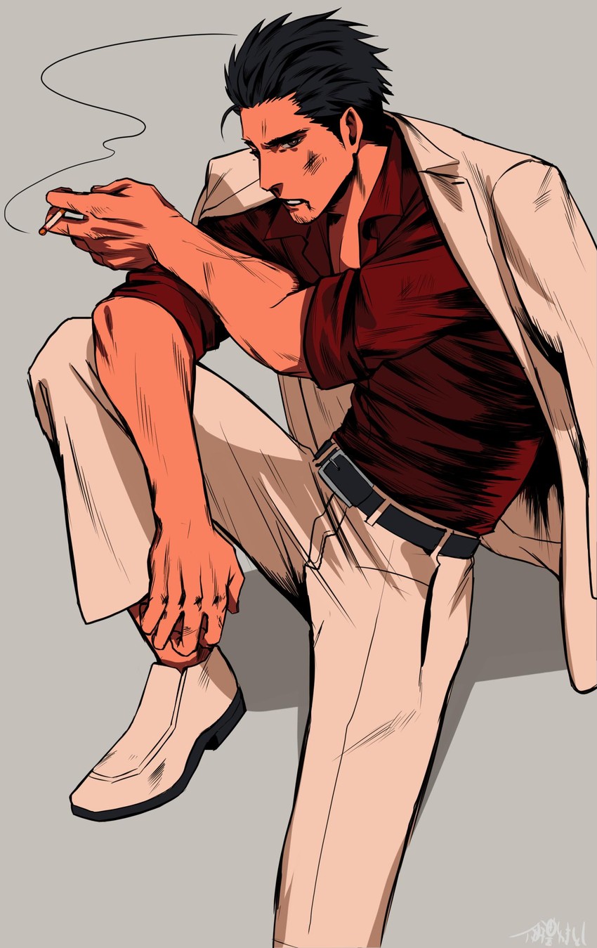 kiryu kazuma (ryuu ga gotoku and 1 more) drawn by irei_yukitoshi