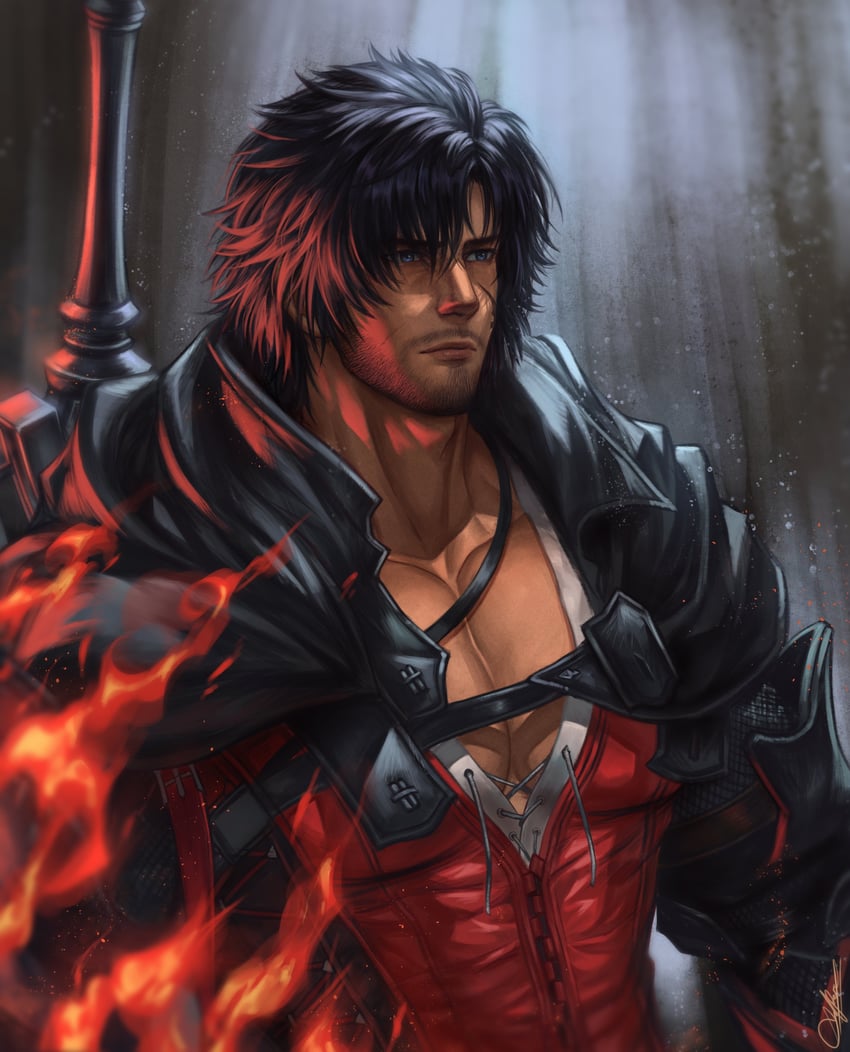 clive rosfield (final fantasy and 1 more) drawn by k_sen212