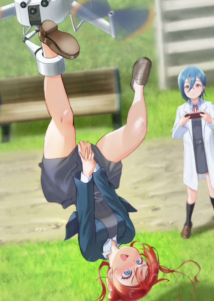 wakana shiki and yoneme mei (love live! and 1 more) drawn by netsuka