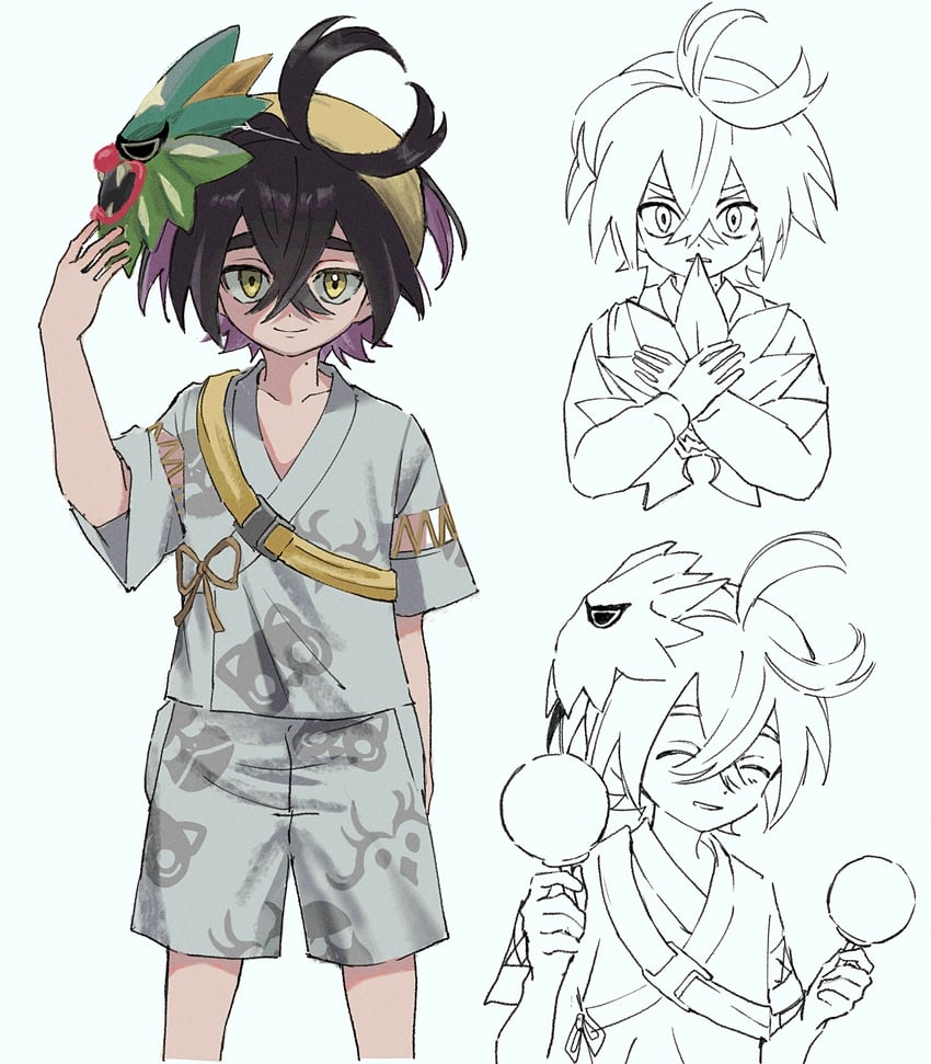 kieran (pokemon and 1 more) drawn by ikuta_za