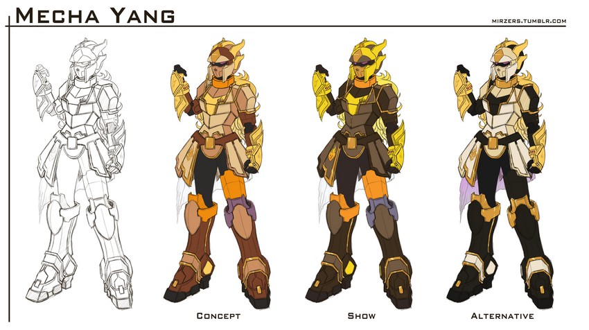 yang xiao long (gundam and 1 more) drawn by mirzers