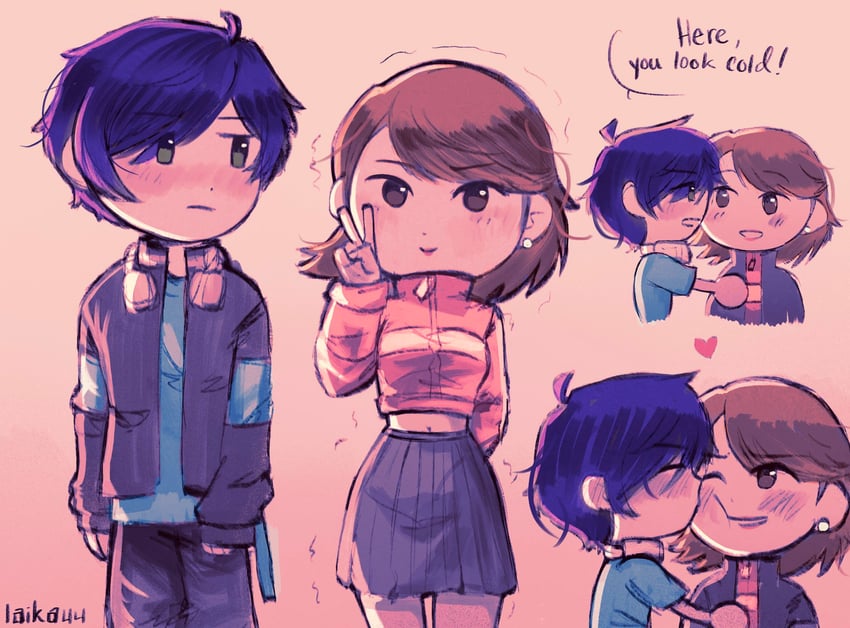 yuuki makoto and takeba yukari (persona and 3 more) drawn by laikauu