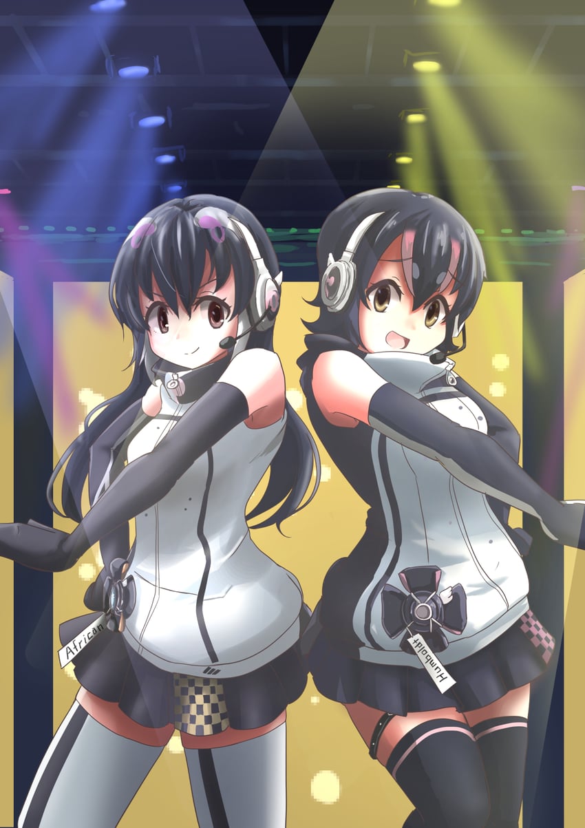 humboldt penguin and african penguin (kemono friends and 1 more) drawn by hane_(kirschbaum)