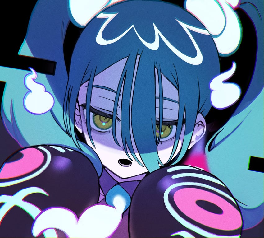 hatsune miku and ghost miku (pokemon and 2 more) drawn by hayama_hashiwo