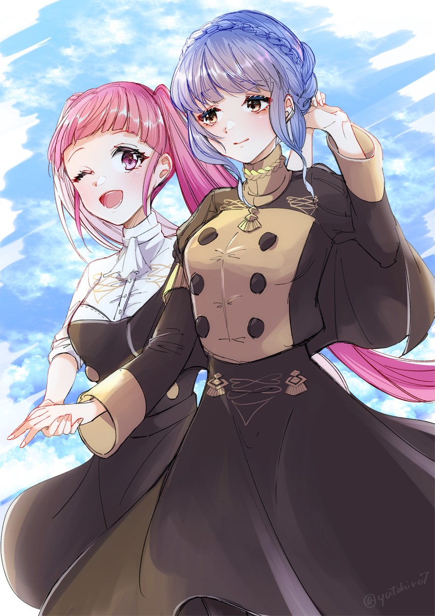 hilda valentine goneril and marianne von edmund (fire emblem and 1 more) drawn by yutohiroya