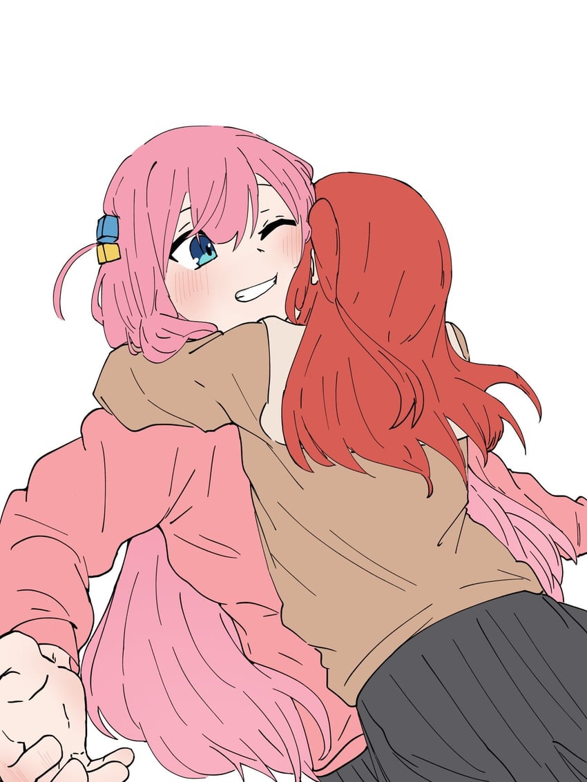 gotoh hitori and kita ikuyo (bocchi the rock!) drawn by haniwa_hayate