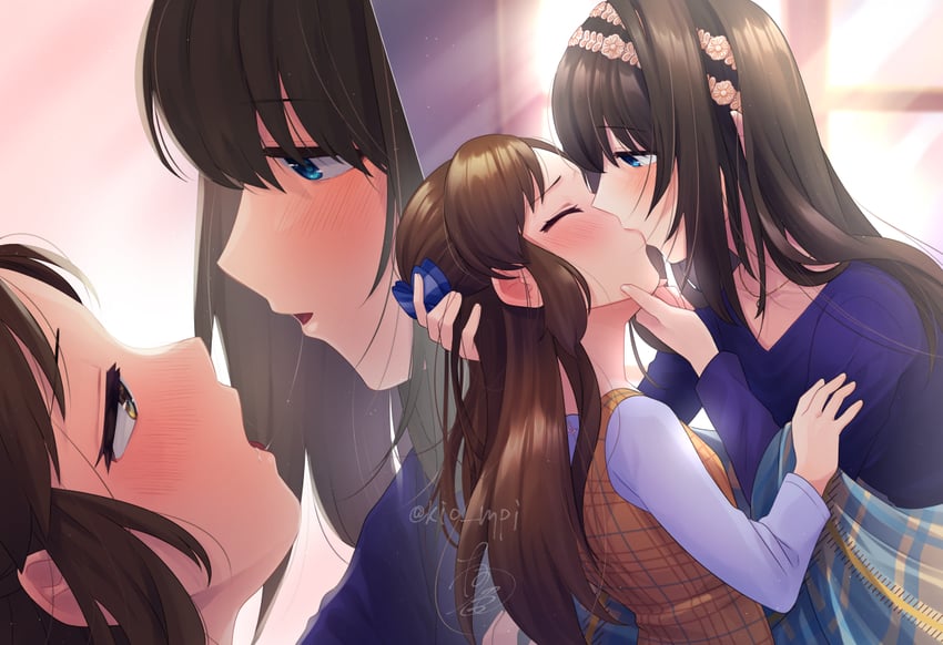 sagisawa fumika and tachibana arisu (idolmaster and 1 more) drawn by kio_mpi