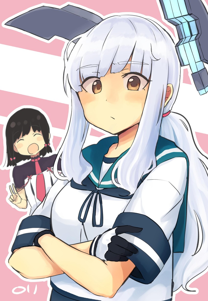 fubuki, murakumo, and murakumo kai ni (kantai collection) drawn by ma_rukan