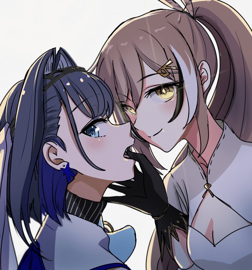 ouro kronii and nanashi mumei (hololive and 1 more) drawn by macartura08