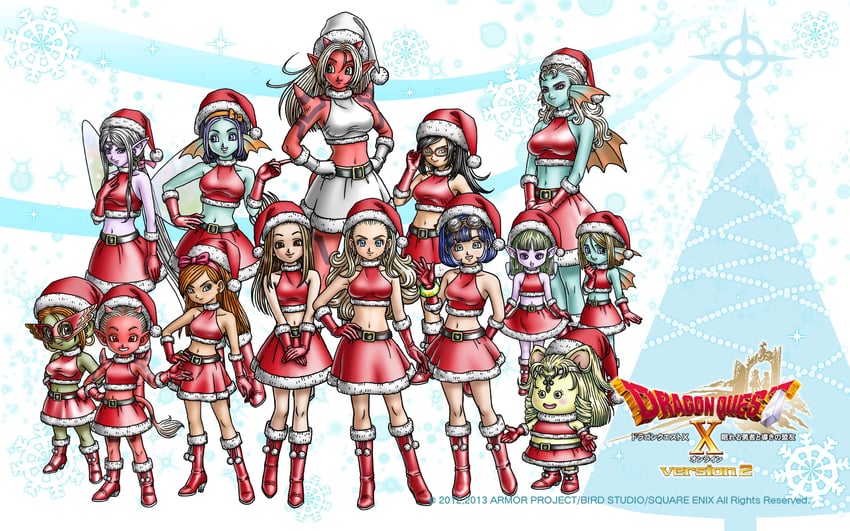 anlucea, seraphy, maiyu, fuura, runana, and 9 more (dragon quest and 1 more)