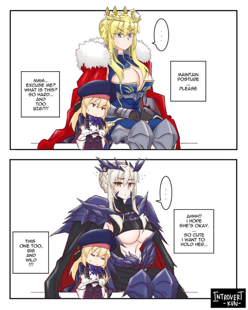 artoria pendragon and artoria caster (fate and 1 more) drawn by introvert-kun