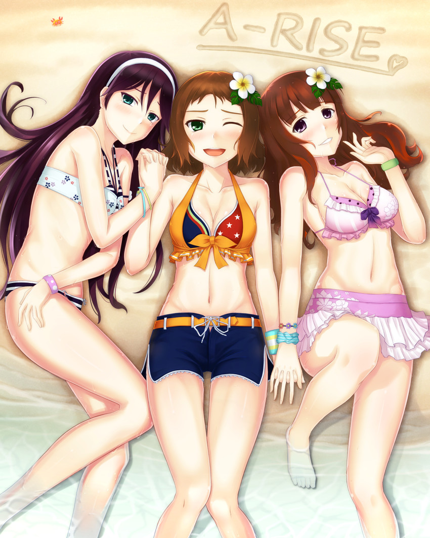 kira tsubasa, yuki anju, and todo erena (love live! and 1 more) drawn by mari-itachidosi