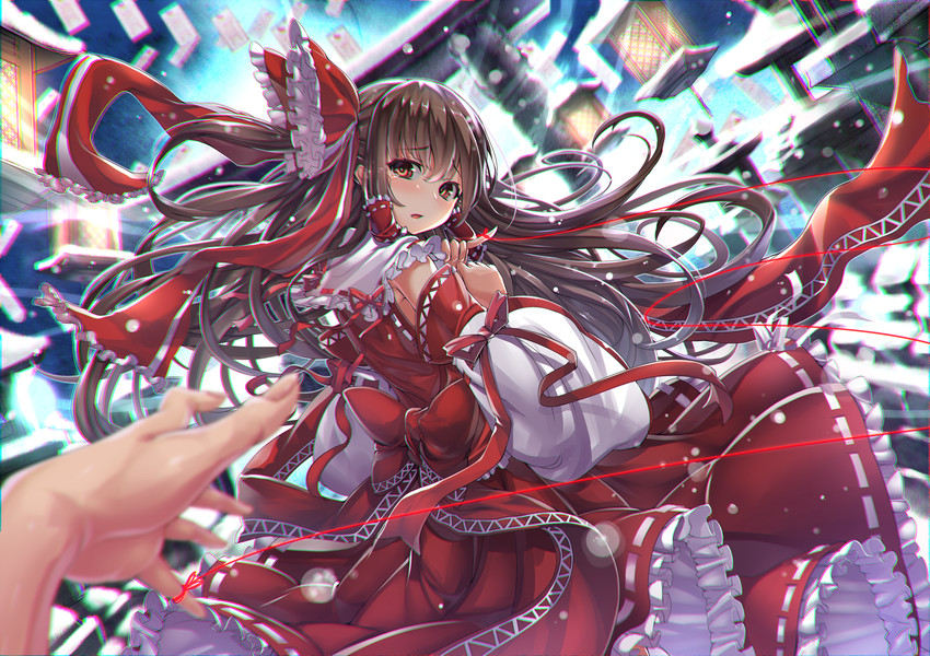 hakurei reimu (touhou) drawn by kantarou_(nurumayutei)