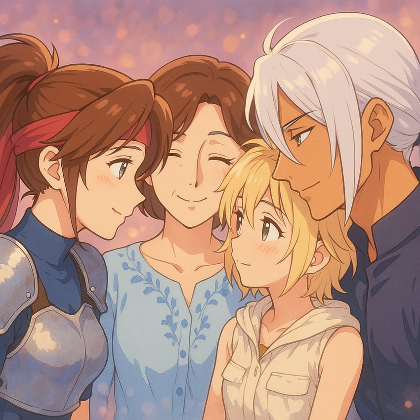 heather mason, jessie rasberry, hayama akira, kyrie rasberry, and jessie rasberry's mother (final fantasy and 4 more) drawn by aianimecrossovers