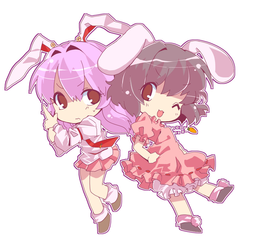 reisen udongein inaba and inaba tewi (touhou) drawn by akira_unoie