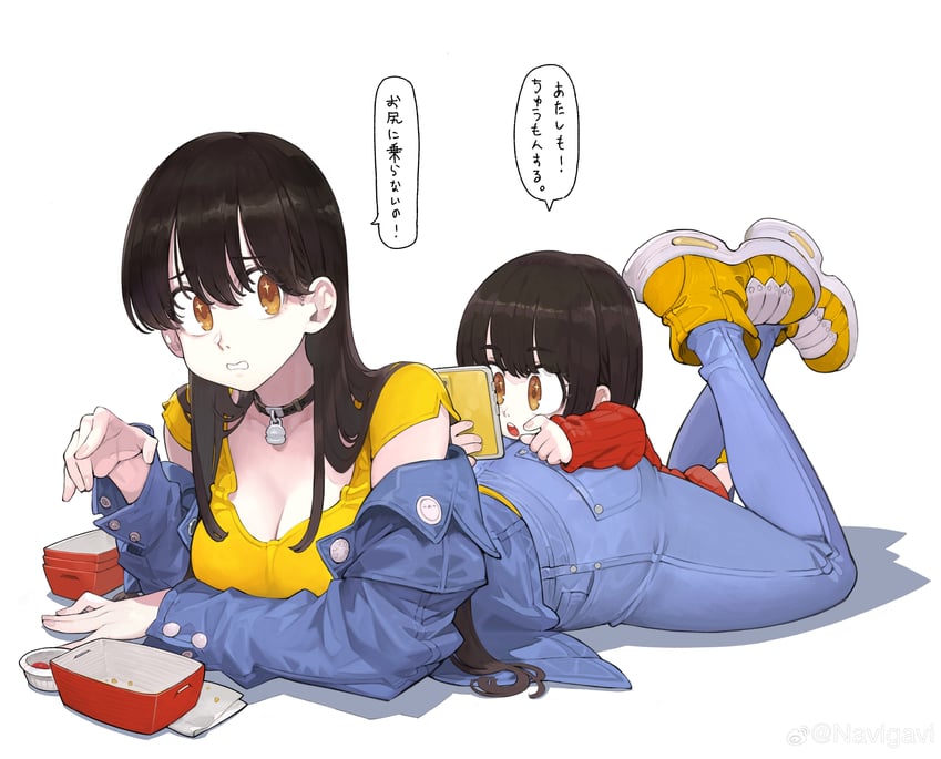 big sister and little sister (original) drawn by jun_(navigavi)