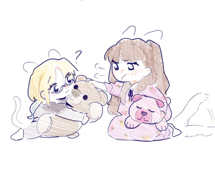 fujishima megumi and osawa rurino (love live! and 1 more) drawn by pipi_(m1x_mix)