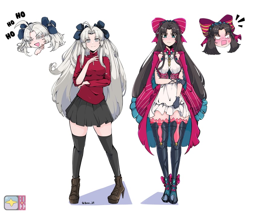 tohsaka rin, carlotta, and ueda kana (fate and 2 more) drawn by bocc_29