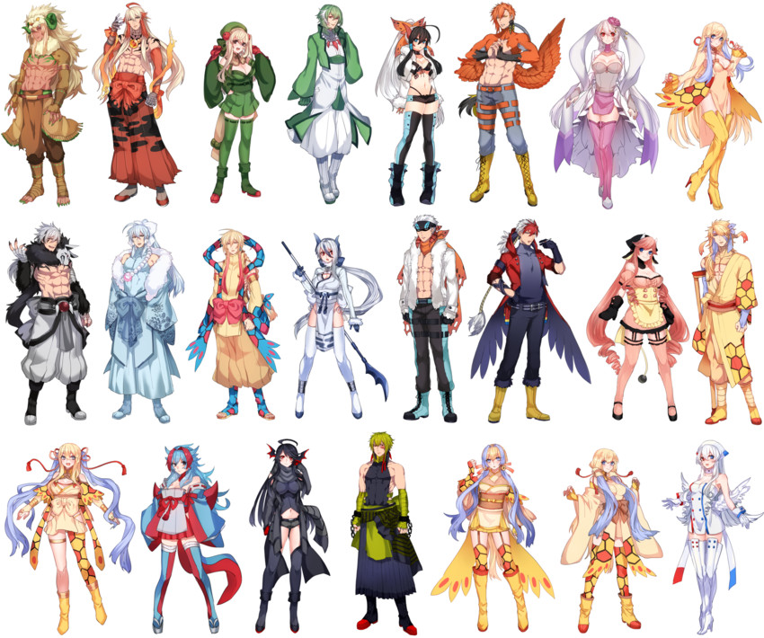 gardevoir, absol, altaria, milotic, blaziken, and 13 more (pokemon) drawn by katagiri_hachigou