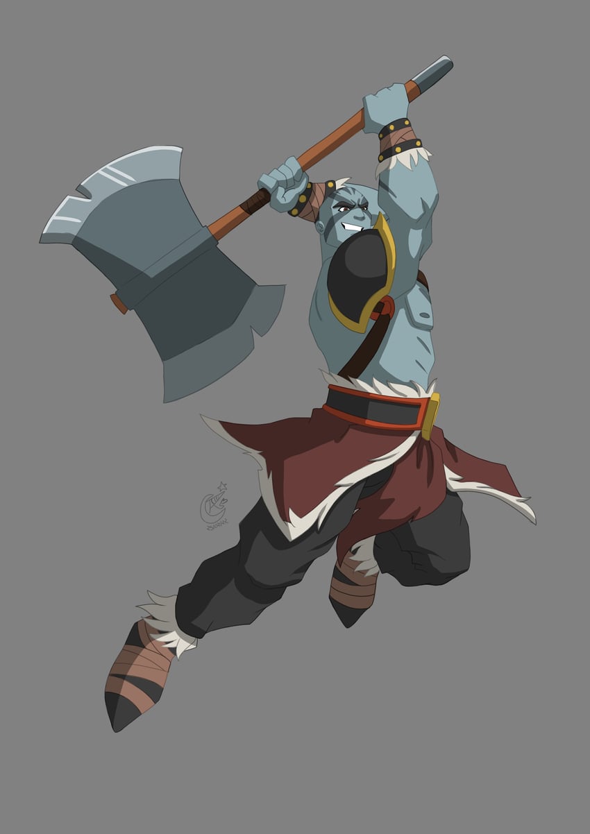 grog strongjaw (dungeons & dragons and 2 more) drawn by lady-rosse