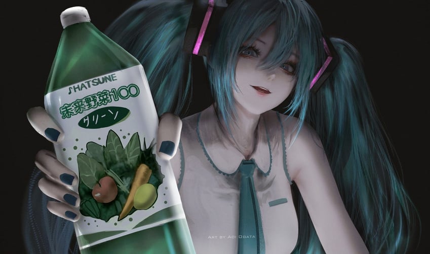 hatsune miku (vocaloid and 1 more) drawn by aoi_ogata