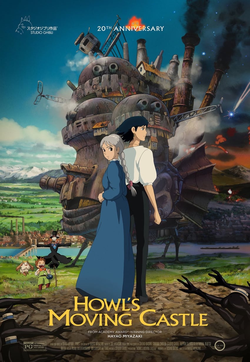 howl pendragon, totoro, sophie hatter, calcifer, markl, and 2 more (studio ghibli and 1 more)