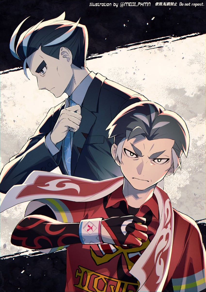 larry and kabu (pokemon and 3 more) drawn by meiji_ken