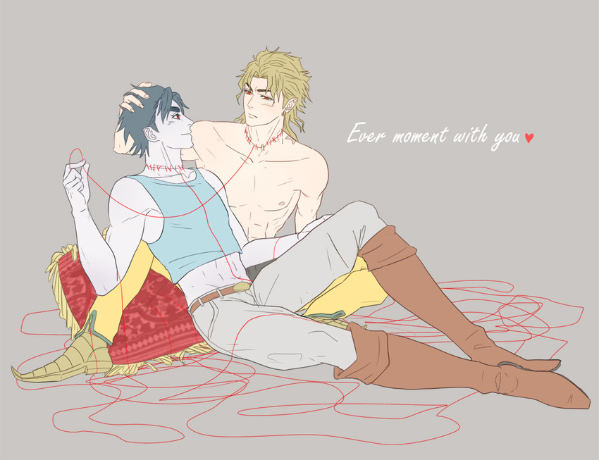 dio brando and jonathan joestar (jojo no kimyou na bouken and 1 more) drawn by yukimaru_choco
