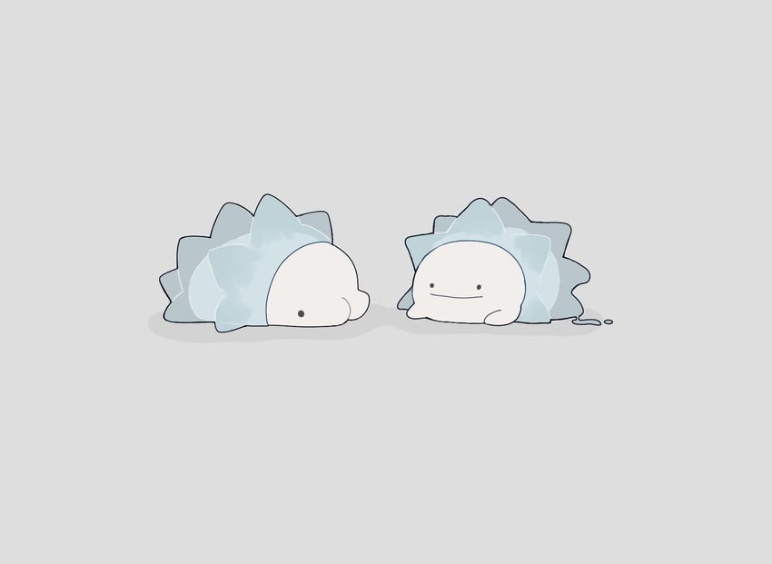 ditto, snom, and transformed ditto (pokemon) drawn by ao_(ao0_0nemu)