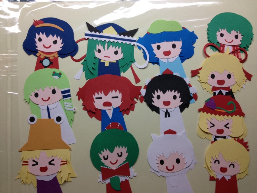 kochiya sanae, shameimaru aya, inubashiri momiji, moriya suwako, kazami yuuka, and 8 more (touhou) drawn by poru_(tohopunk)