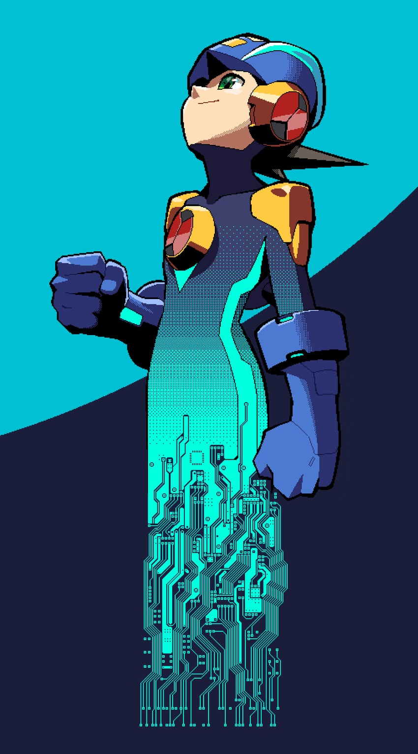 megaman.exe (mega man and 1 more) drawn by suzuhara_kenji