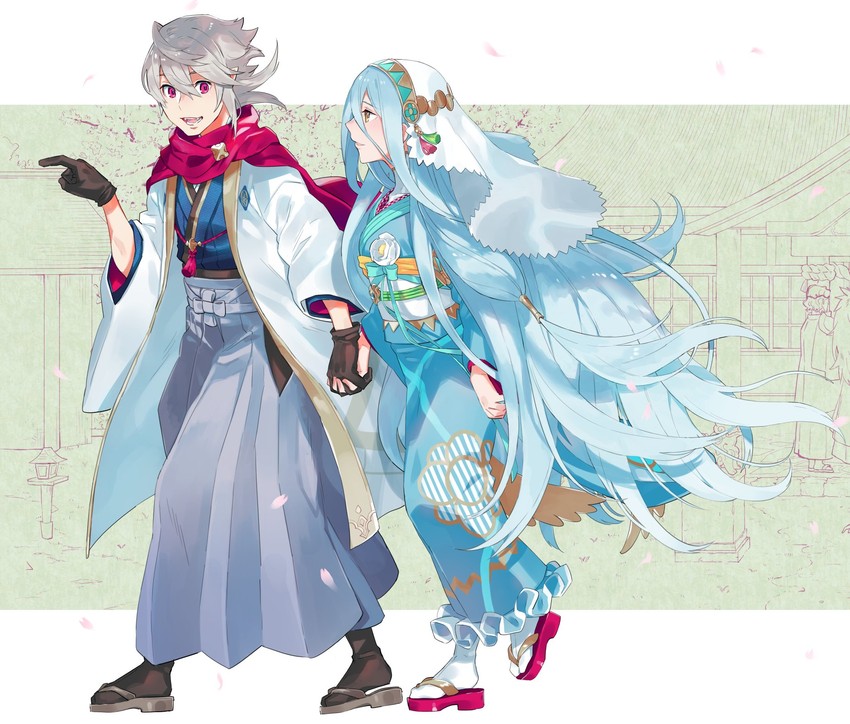 male corrin and azura (fire emblem and 1 more) drawn by aisutabetao