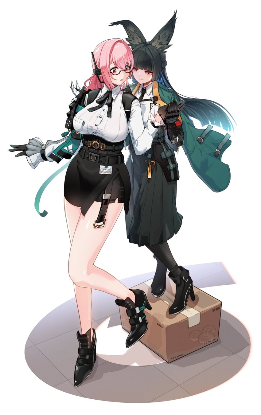 hoshimi miyabi and tsukishiro yanagi (zenless zone zero) drawn by yoruniyoruyoshi