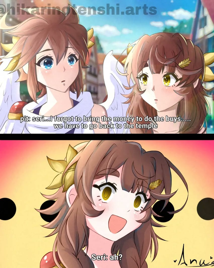 pit and seri (original and 1 more) drawn by hikarinotenshi.arts