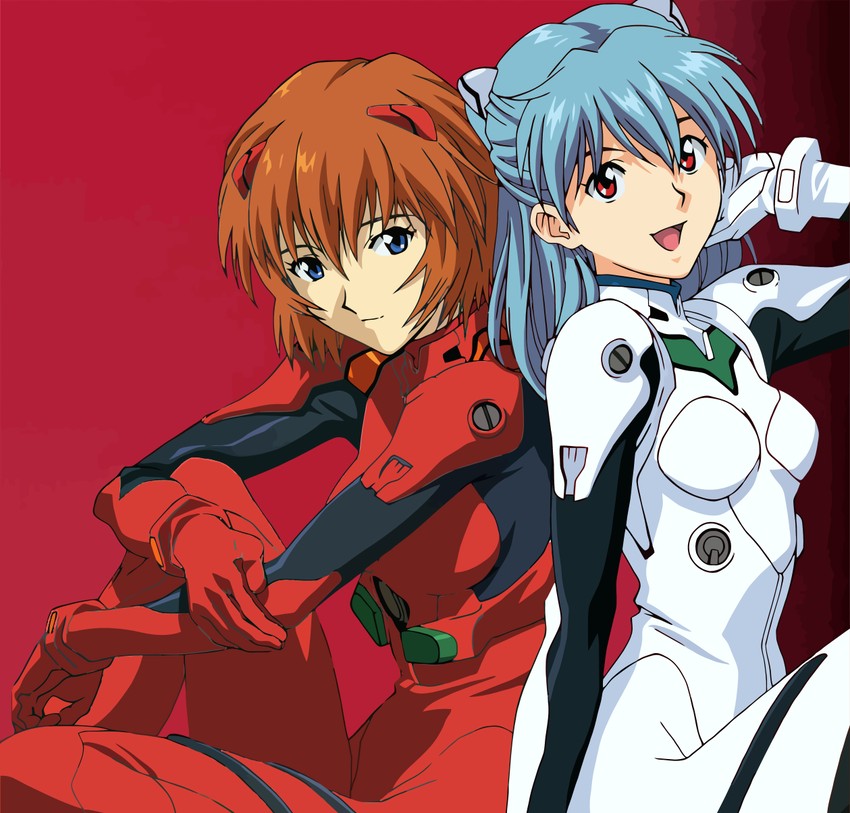 souryuu asuka langley and ayanami rei (neon genesis evangelion) drawn by matsubara_hidenori