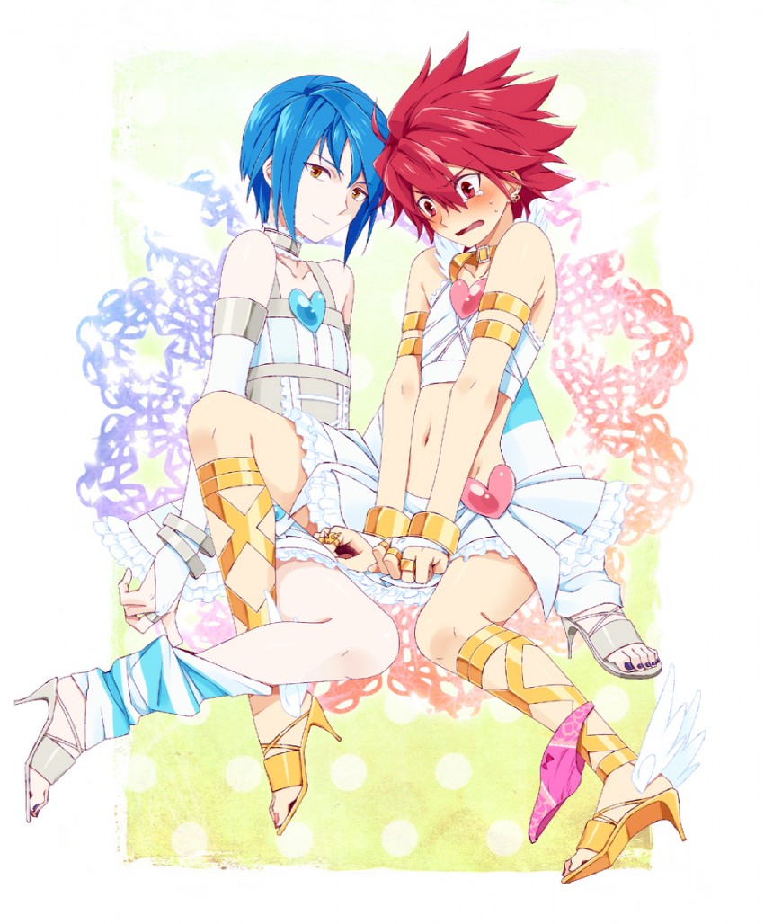 tsunashi takuto and shindou sugata (panty & stocking with garterbelt and 1 more) drawn by ar_(rikuesuto)