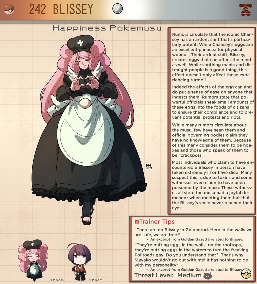 blissey and alex jones (touhou and 3 more) drawn by kinkymation