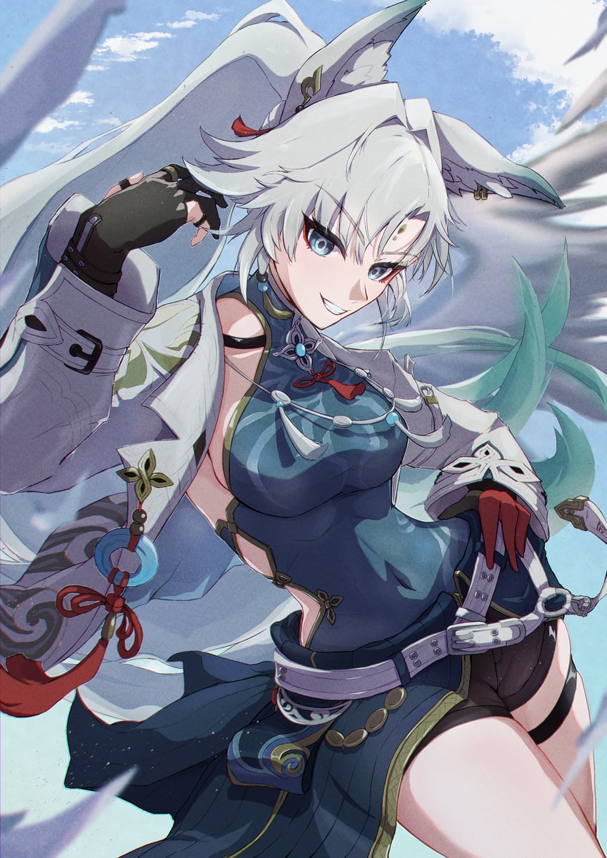 feixiao (honkai and 1 more) drawn by enomura_aoumi